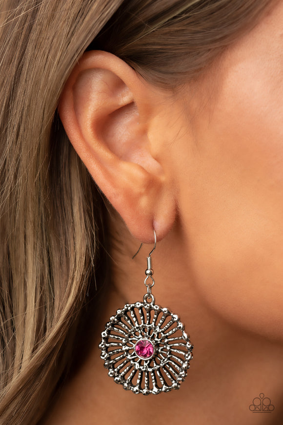 Tangible Twinkle - Pink Earrings - Paparazzi Accessories