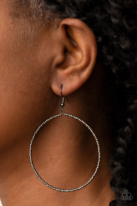 Basically Beaded - Black Earrings - Paparazzi Accessories