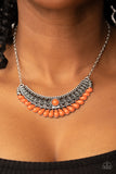 Abundantly Aztec - Orange Necklace - Paparazzi Accessories