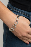 Date Night Debonair - White Bracelet - Paparazzi Accessories