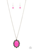 daisy-dotted-deserts-pink-necklace-paparazzi-accessories