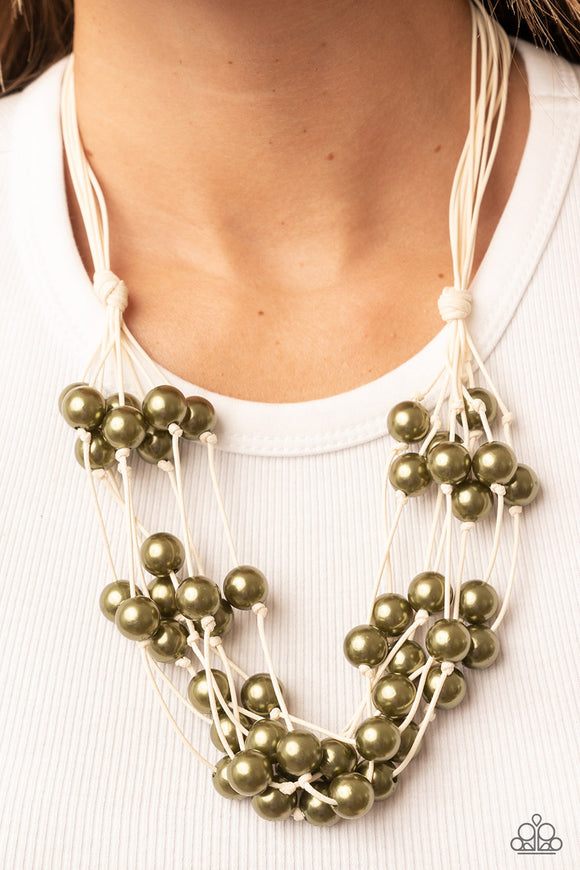 Yacht Catch - Green Necklace - Paparazzi Accessories