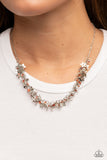 Fearlessly Floral - Orange Necklace - Paparazzi Accessories