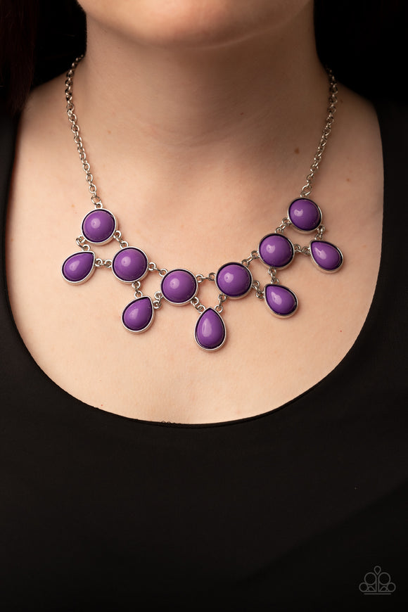 Staycation Status Purple Necklace- Paparazzi Accessories – Ericka C Wise,  $5 Jewelry