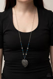 Doting Devotion - Blue Necklace - Paparazzi Accessories
