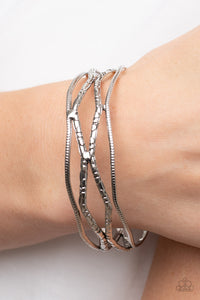 A Narrow ESCAPADE - Silver Bracelet - Paparazzi Accessories