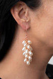 Pearl Posse - Copper Earrings - Paparazzi Accessories