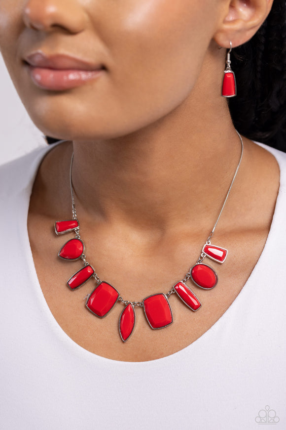 Luscious Luxe - Red Necklace - Paparazzi Accessories