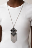 Kite Flight - Black Necklace - Paparazzi Accessories