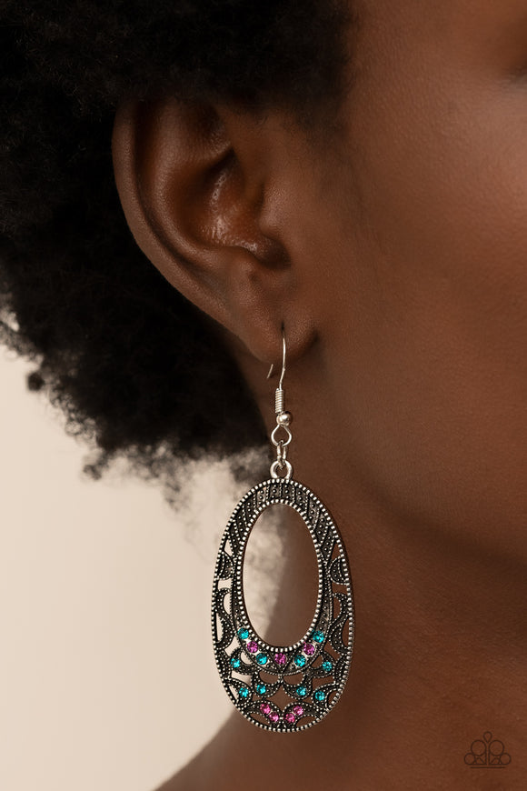 Colorfully Moon Child - Multi Earrings - Paparazzi Accessories