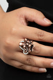 Fluttering Flashback - Copper Ring - Paparazzi Accessories