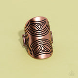 Pharaoh Party - Copper Ring - Paparazzi Accessories