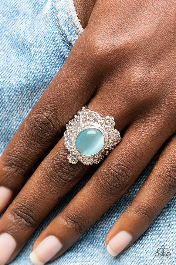 Delightfully Dreamy - Blue Ring - Paparazzi Accessories