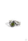 casually-chromatic-green-ring-paparazzi-accessories