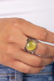 Clairvoyantly Cats Eye - Green Ring - Paparazzi Accessories