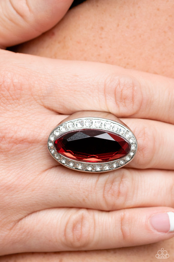 Believe in Bling - Red Ring - Paparazzi Accessories