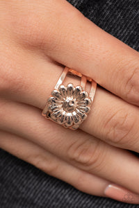 Roadside Daisies - Rose Gold Ring - Paparazzi Accessories