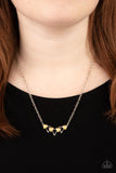Pyramid Prowl - Yellow Necklace - Paparazzi Accessories