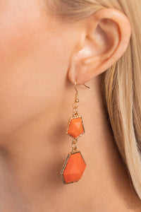 Rio Relic - Orange Earrings - Paparazzi Accessories