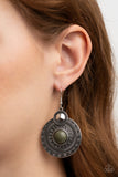 Terra Throwdown - Green Earrings - Paparazzi Accessories