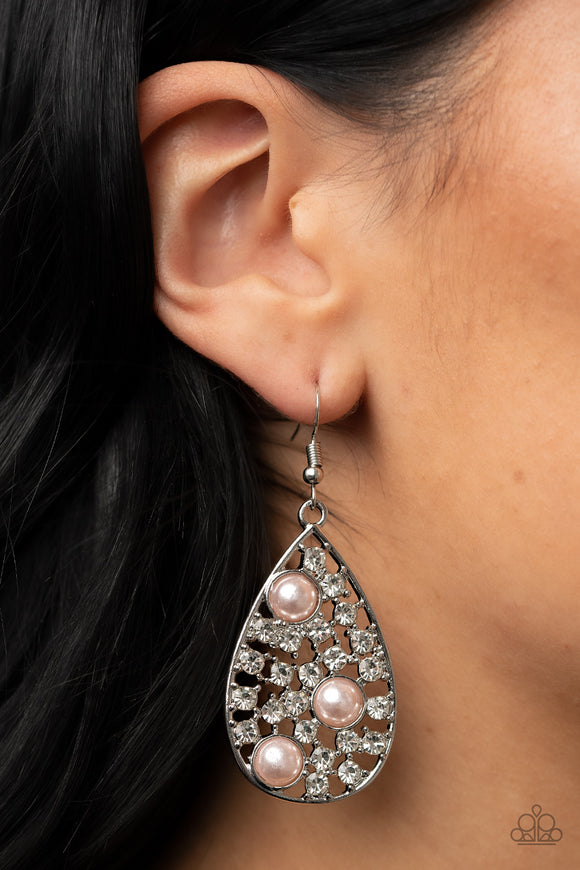 Bauble Burst - Pink Earrings - Paparazzi Accessories