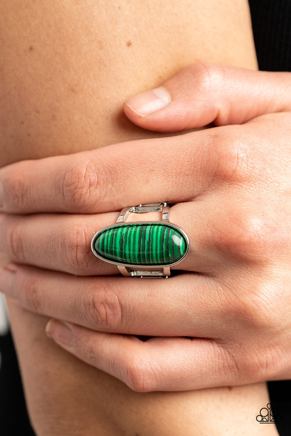 Eco Expression - Green Ring - Paparazzi Accessories