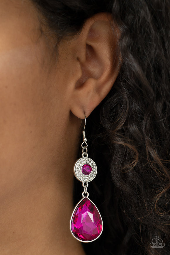 Collecting My Royalties - Pink Earrings - Paparazzi Accessories
