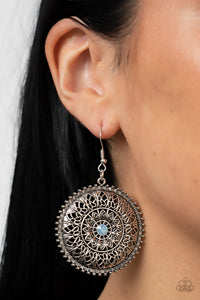 Spellbinding Botanicals - Blue Earrings - Paparazzi Accessories