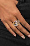 Ethereal Escapade - Yellow Ring - Paparazzi Accessories