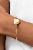 Hidden Intentions - Gold Bracelet - Paparazzi Accessories