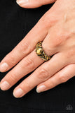 Smooth Smolder - Brass Ring - Paparazzi Accessories