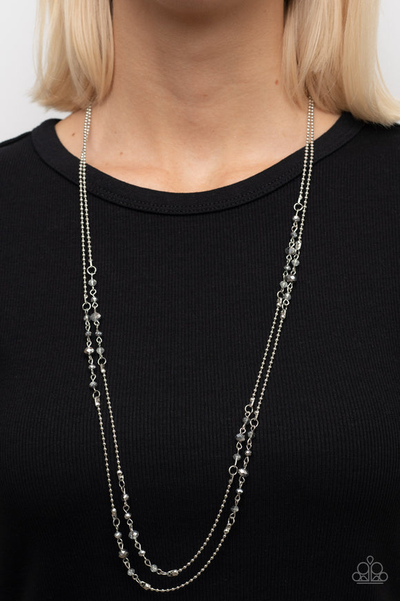 Petitely Prismatic - Silver Necklace - Paparazzi Accessories