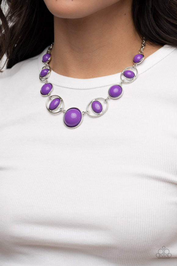 Eye of the BEAD-holder - Purple Necklace - Paparazzi Accessories