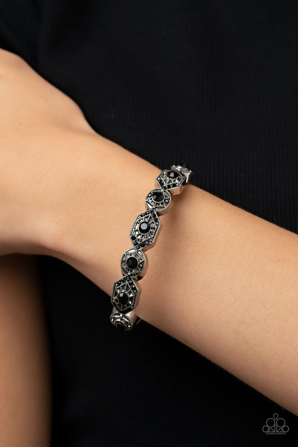 Eye-Opening Opulence - Black Bracelet - Paparazzi Accessories