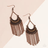 Greco Goddess - Copper Earrings - Paparazzi Accessories