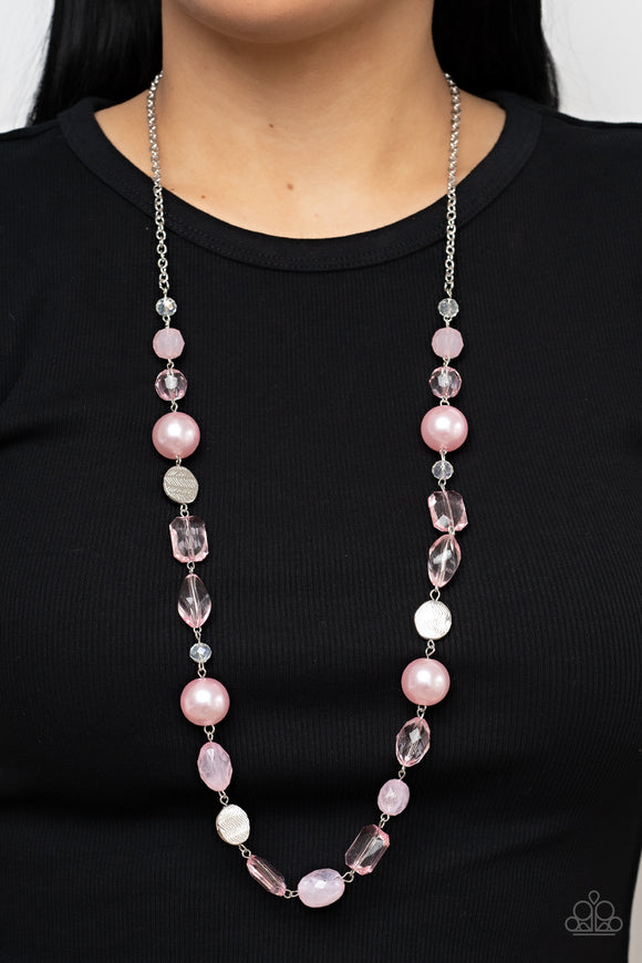 Timelessly Tailored - Pink Necklace - Paparazzi Accessories