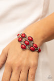Color Wheel Garden - Red Bracelet - Paparazzi Accessories