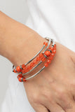 Whimsically Whirly - Orange Bracelet - Paparazzi Accessories