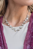 Hands Off the Crown! - White Necklace - Paparazzi Accessories