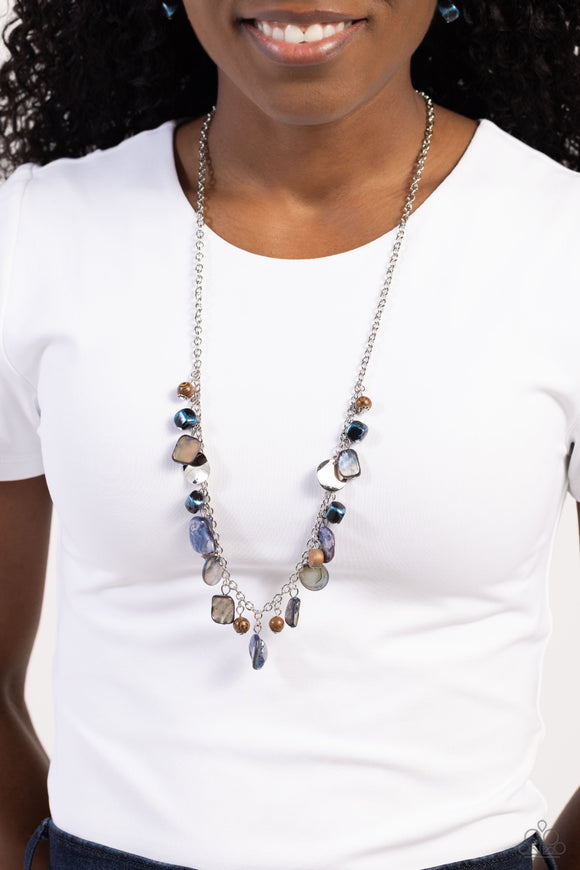 Caribbean Charisma - Blue Necklace - Paparazzi Accessories