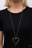 Hopelessly In Love - Brass Necklace - Paparazzi Accessories