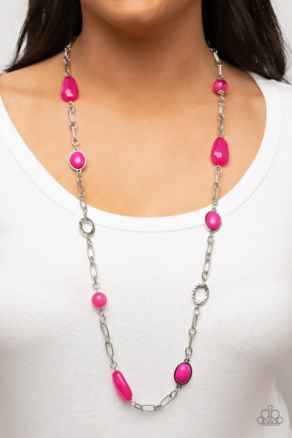 Barcelona Bash - Pink Necklace - Paparazzi Accessories