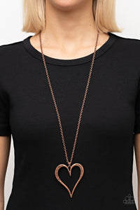 Hopelessly In Love - Copper Necklace - Paparazzi Accessories