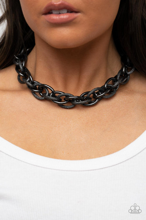 License to Chill - Black Necklace - Paparazzi Accessories