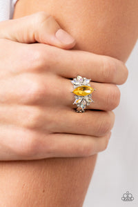 Luxury Luster - Yellow Ring - Paparazzi Accessories