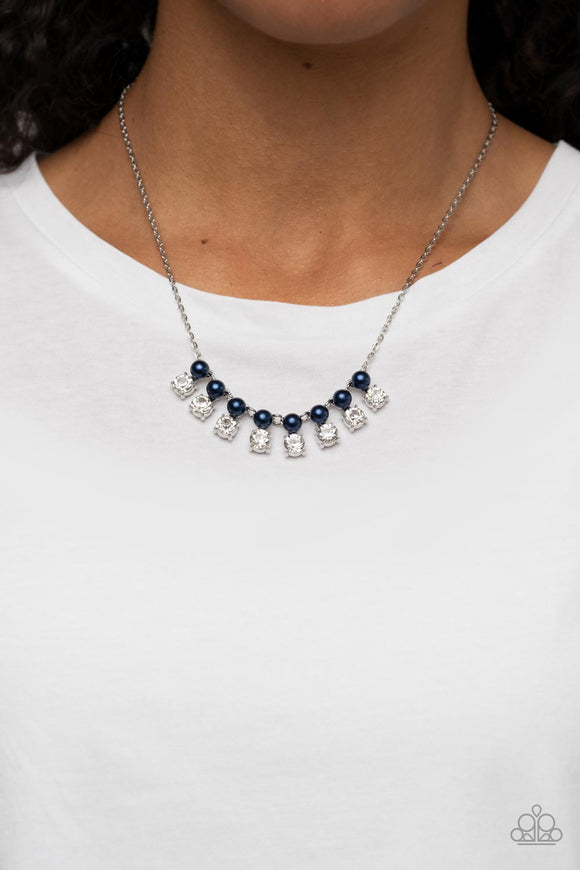 Dashingly Duchess - Blue Necklace - Paparazzi Accessories