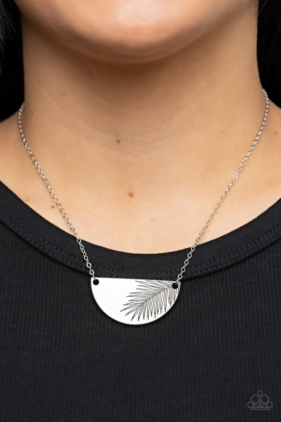 Cool, PALM, and Collected - Silver Necklace - Paparazzi Accessories