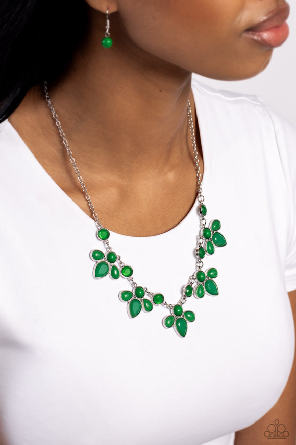 FROND-Runner Fashion - Green Necklace - Paparazzi Accessories