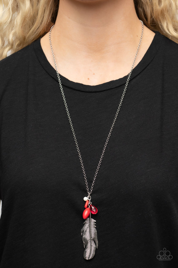 Off the FLOCK - Red Necklace - Paparazzi Accessories