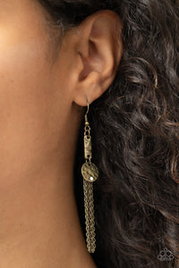 Twinkle Twinkle Little Trinket - Brass Earrings - Paparazzi Accessories